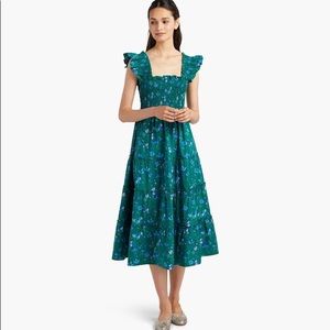 Hill House Nap Dress
SIZE: S 
COLOR: Emerald Space Floral